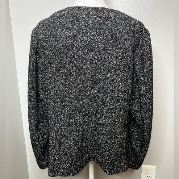 Talbots Black and White Button-Up Long-Sleeved Women's Jacket Size 16WP - Picture 3 of 14